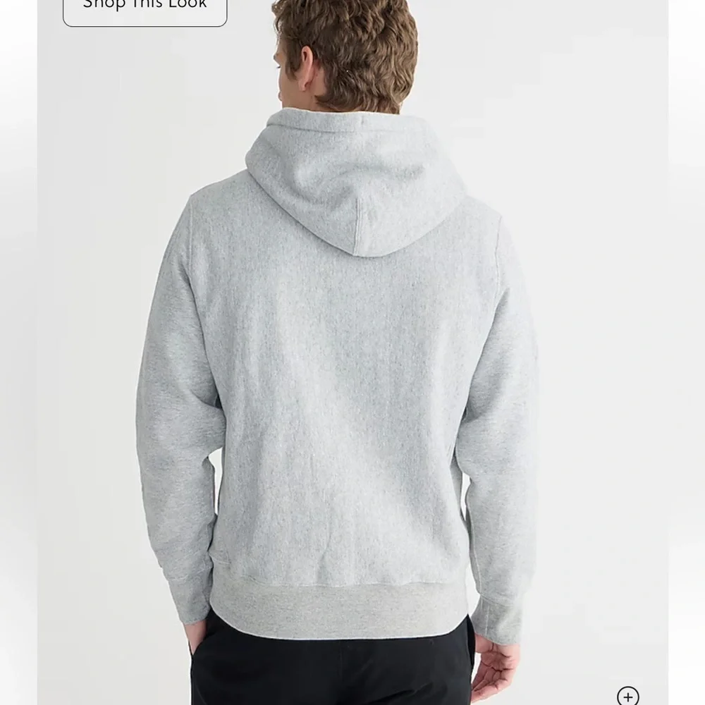 J crew heather athletic grey Heritage 14 oz. fleece hoodie